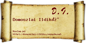 Domoszlai Ildikó névjegykártya